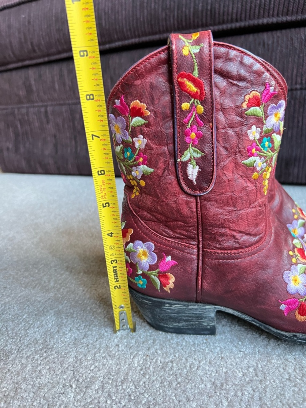Price firm- Old Gringo 8 B Sora Floral Western Cowboy Boots Christmas Halloween - Picture 10 of 14